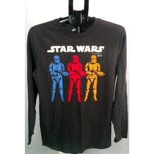 Star Wars Storm Troopers Men's Medium Charcoal Gray Long Sleeve T-Shirt